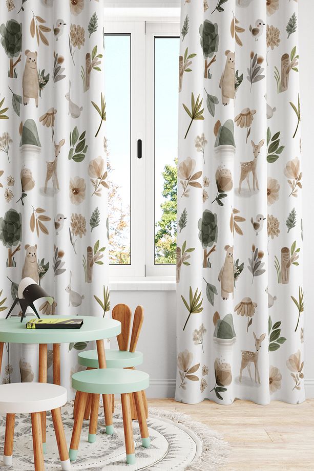 Çocuk Ve Bebek Odası Fon Perde Tek Kanat (Child Room Curtain) - 1