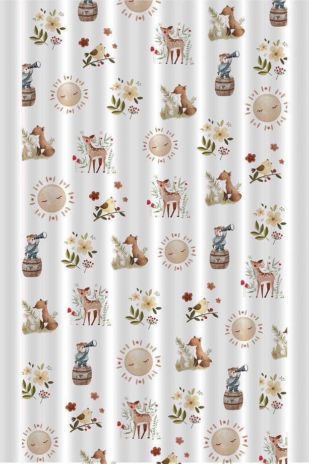 Çocuk Ve Bebek Odası Fon Perde Tek Kanat (Child Room Curtain) - 2
