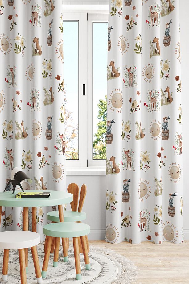 Çocuk Ve Bebek Odası Fon Perde Tek Kanat (Child Room Curtain) - 1