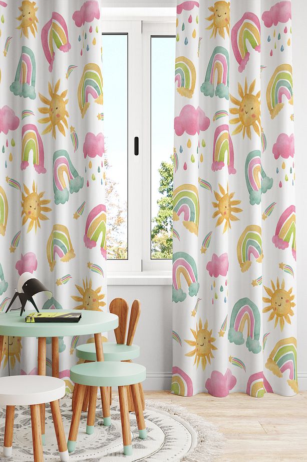 Çocuk Ve Bebek Odası Fon Perde Tek Kanat (Child Room Curtain) - 1