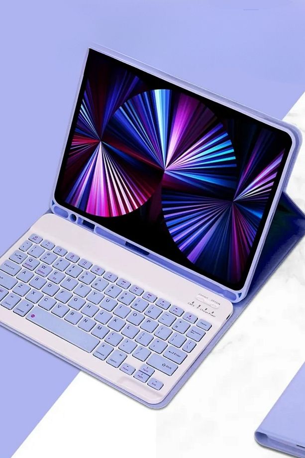 Qpen Samsung Galaxy X200 Tab A8 Uyumlu 10.5 inç Klavyeli Tablet Kılıf - 2