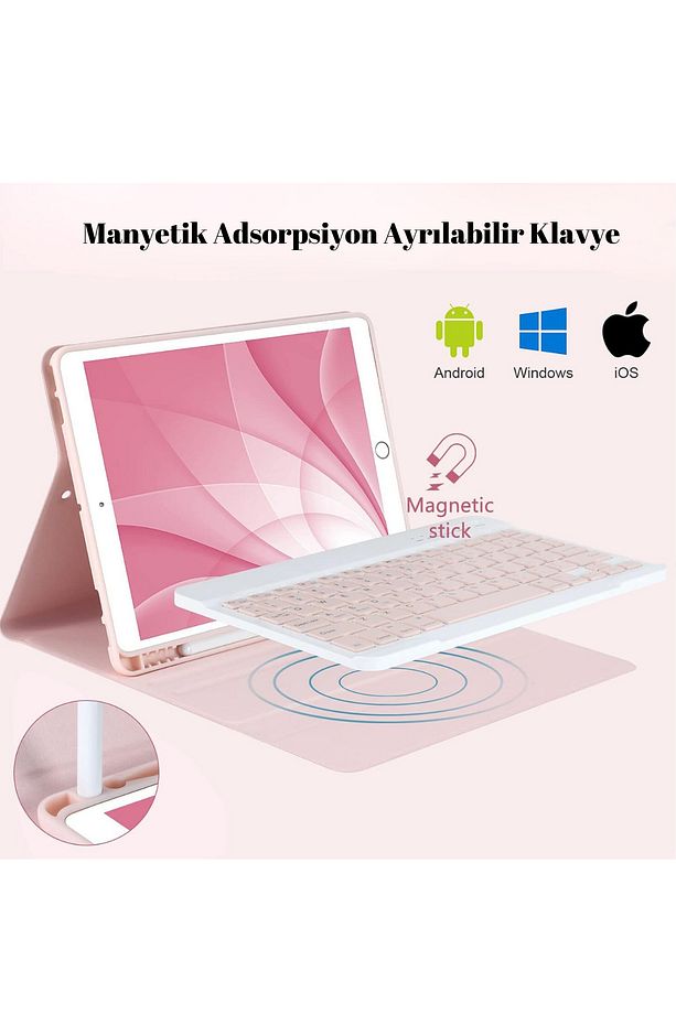 Qpen iPad 2022 10.9 inç  10.nesil Uyumlu Klavyeli Tablet Kılıf - 2