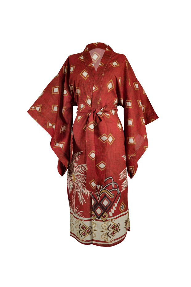 كيمونو العتيقة - نمط النخيل - 1