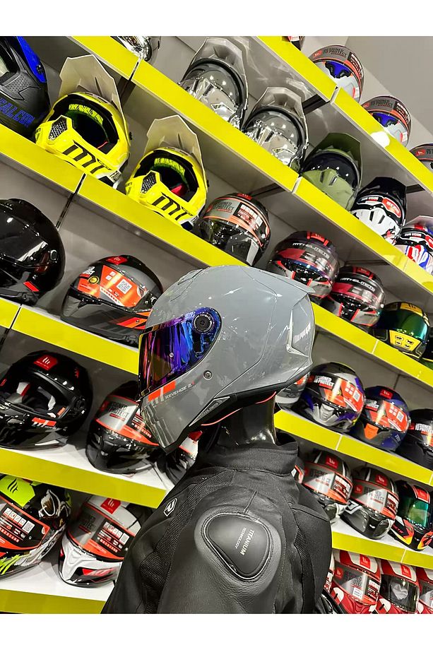 Kask Revenge 2 S Solıd A12 Parlak Nardo Gri (Şeffaf Vizörlü) - 2