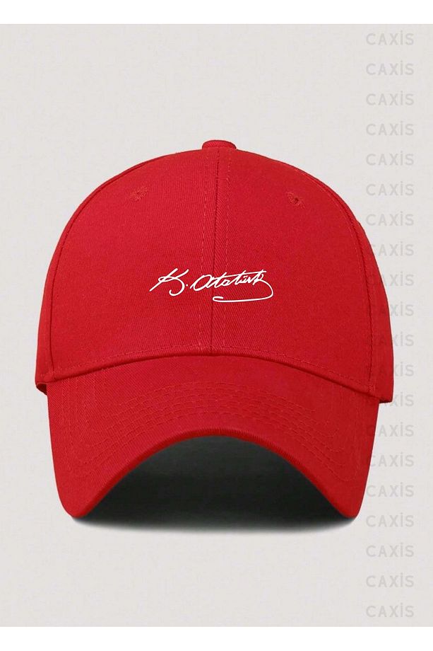 Kemal Atatürk İmzalı Baskılı Şapka Ayarlanabilir Çırtlı Gabardin Cap - 1