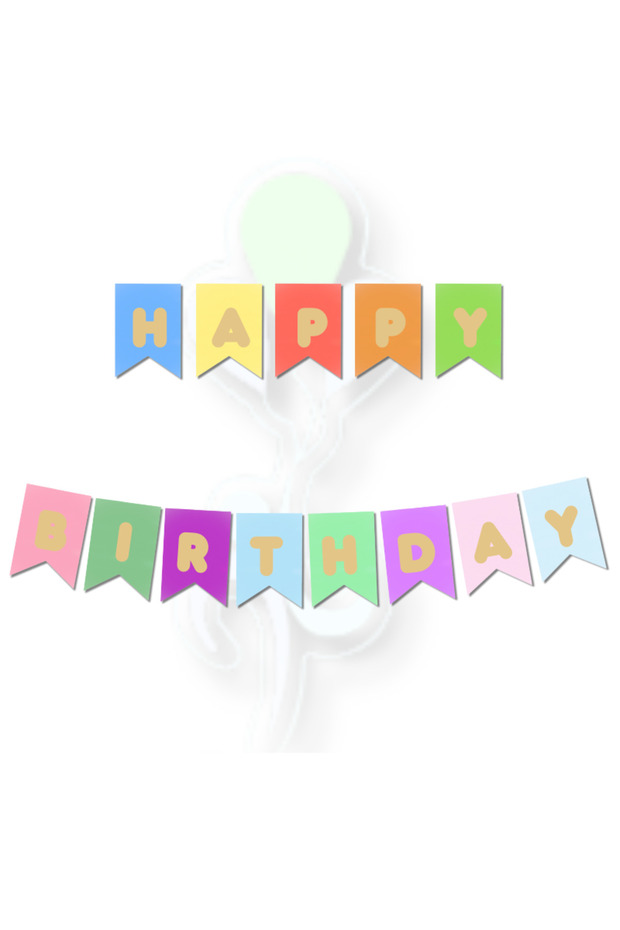 Birthday Text Banner Happy Birthday