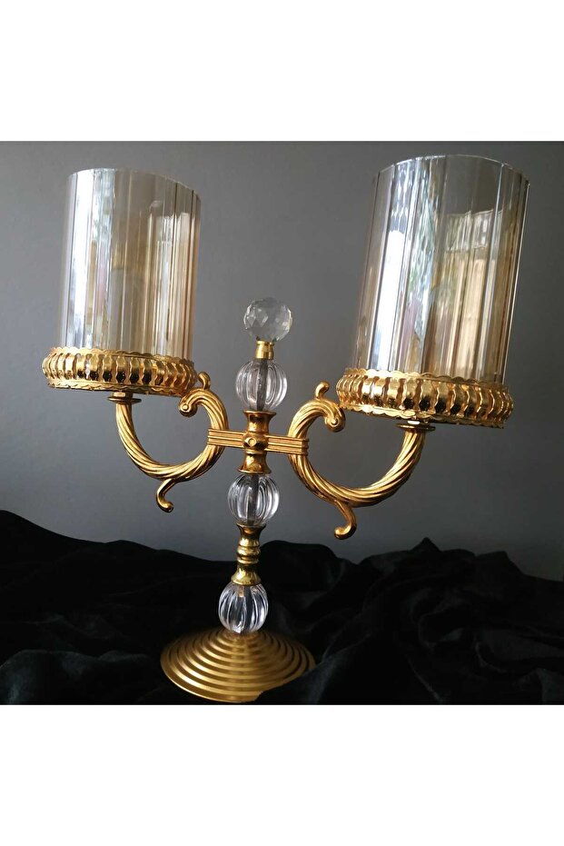 GOLD 2 Lİ ŞAMDAN MUMLUK - 2