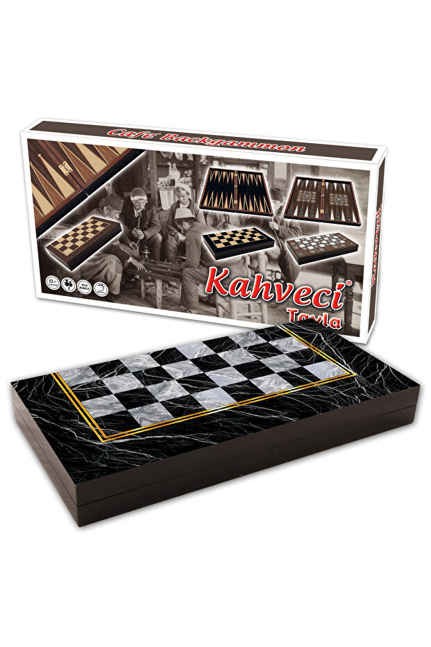 Black Marble Cafe Backgammon - 2