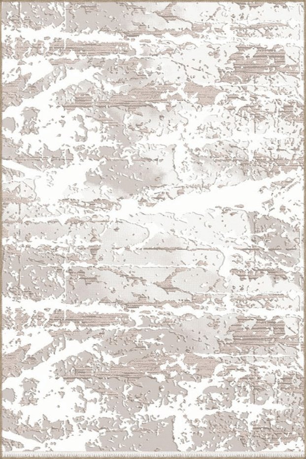 Beige Themed Abstract Abstract Patterned Creative Modern Decorative Carpet 4877