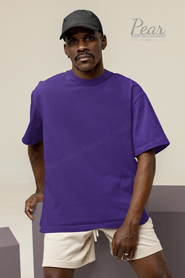 Men's Cotton Oversize T-Shirt Crew Neck T-Shirt