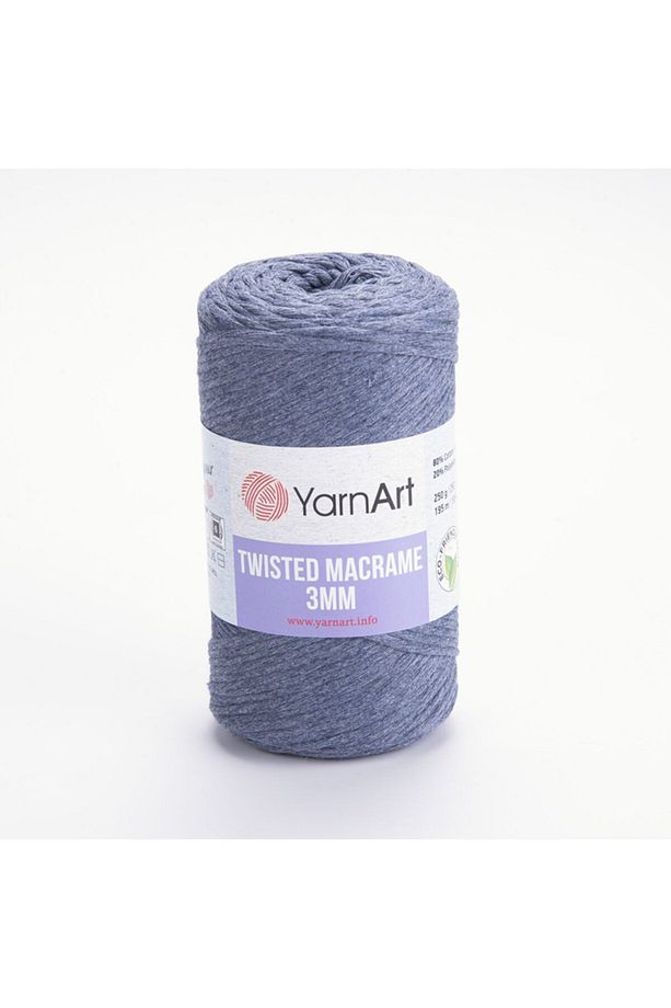 Twısted Macrame 3 Mm - Makrome El Örgü Ipi Kot Mavisi-761 - 1