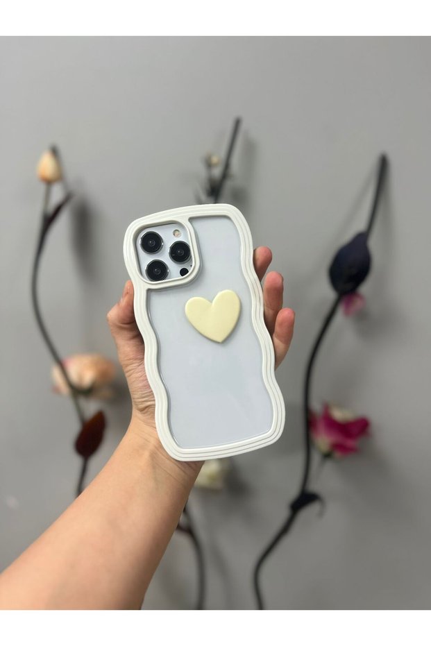 iPhone 13 Pro Max Compatible Colorful Wavy Anti-Shock Transparent Silicone Case