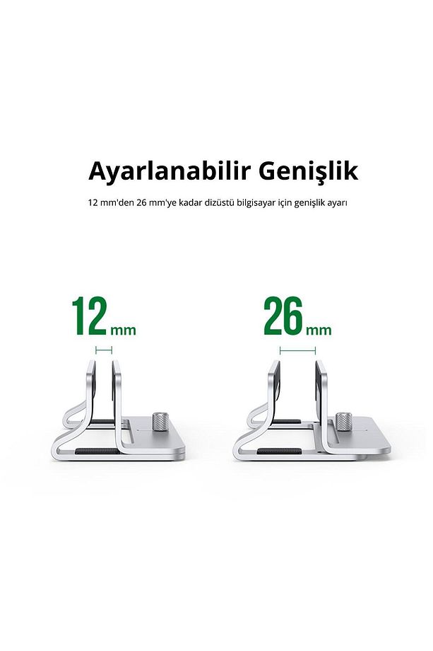 Alüminyum Notebook Macbook Dikey Masaüstü Standı - 20471 - 3