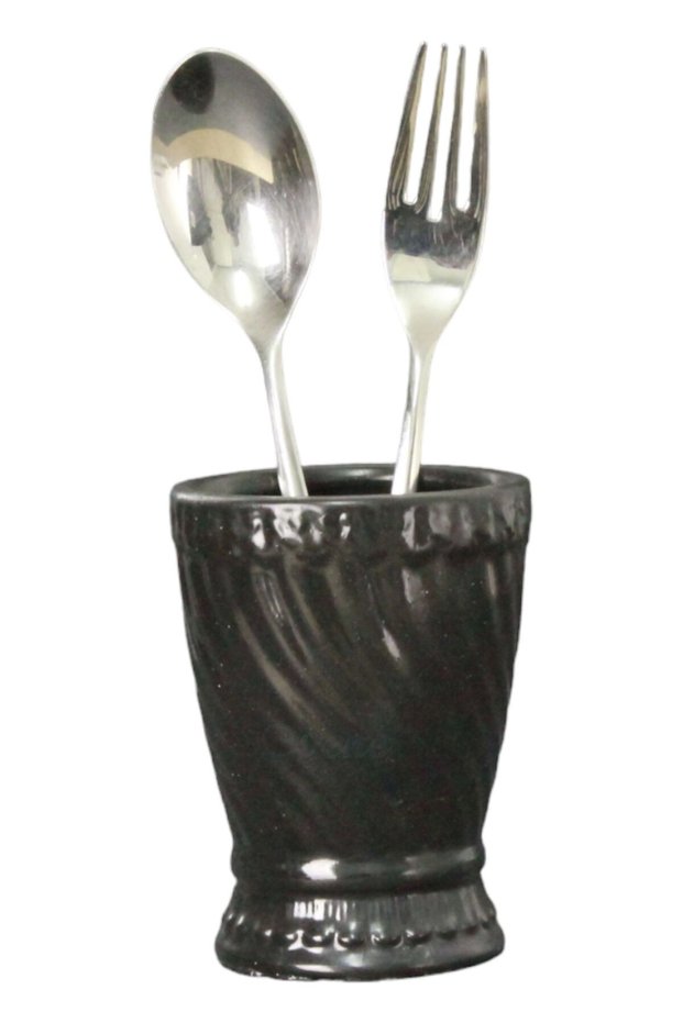Countertop Cutlery Decorative Upright Cutlery Holder Cylinder Cutlery Black Color Model 14