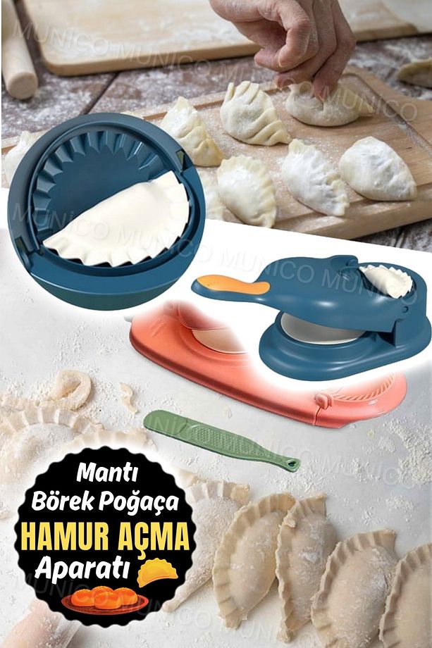 Manuel Dumpling Maker Seti - Ev Yapımı Köfte için 2'si 1 Arada Çok Fonksiyonlu Dumpling Pres Kalıbı - 8