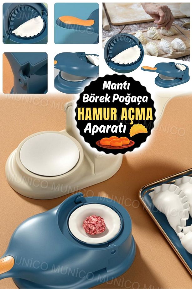 Manuel Dumpling Maker Seti - Ev Yapımı Köfte için 2'si 1 Arada Çok Fonksiyonlu Dumpling Pres Kalıbı - 9