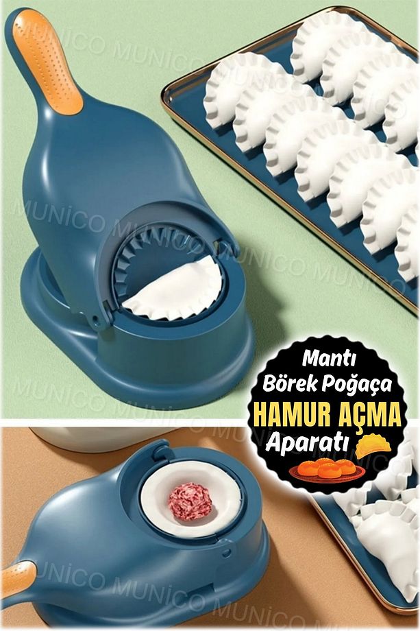 Manuel Dumpling Maker Seti - Ev Yapımı Köfte için 2'si 1 Arada Çok Fonksiyonlu Dumpling Pres Kalıbı - 4