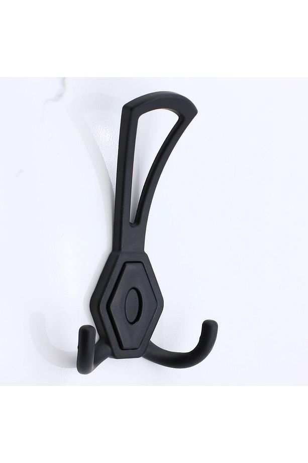 Askı Dolap Askılık Askılığı Banyo Mutfak Askısı Duvar Kapı Arkası Elbise Kıyafet Vestiyer Siyah - 2