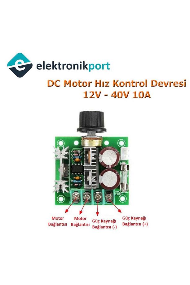DC Motor Hız Kontrol Devresi Dimmer 12V-40V 10A 400W PWM Mosfet - 2