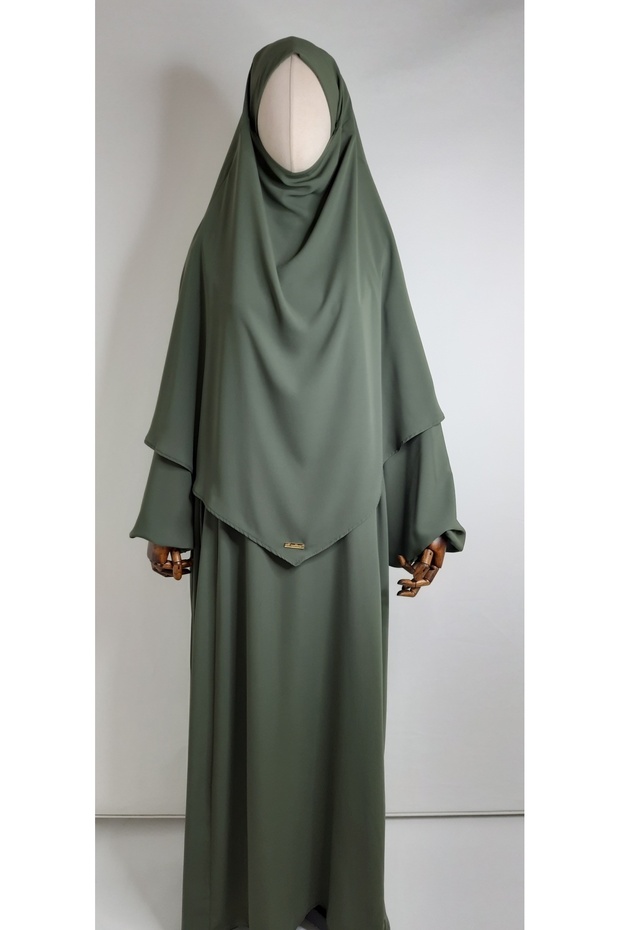 Ferace & Abaya Sufle Set Green