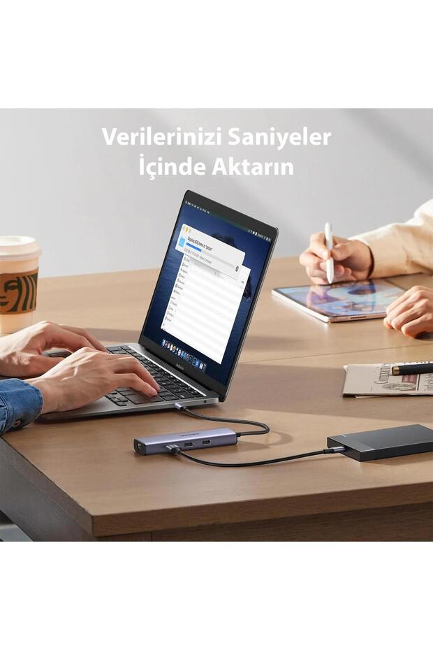 Type-c To 3*usb 3.0 4k/30hz Hdmı Rj45 Gigabit Ethernet 100w Pd Güç Girişi Çoklayıcı Hub Adapt - 3
