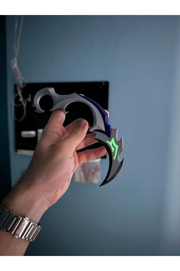 Valorant Plastik Yağmacı Karambit Mor - 2