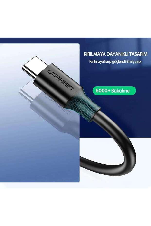 Usb Type-c Şarj Ve Data Kablosu Siyah 50 Cm - 9