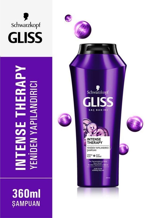 Intense Therapy Yeniden Yapılandırıcı Şampuan - Omega Plex Ve Acai Üzümü Ile 360 ml X 3 Adet - 3