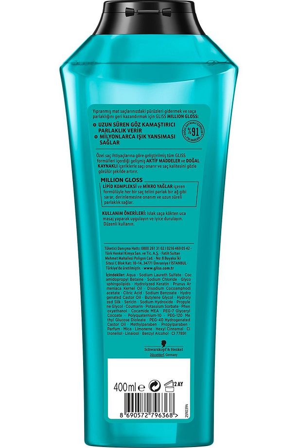 Million Gloss Yoğun Parlaklık Veren Şampuan - Lipid Kompleksi Ve Mikro Yağlar Ile 400 ml - 3