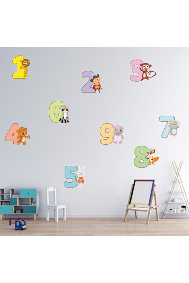 ملصق حائط بأرقام لطيفة تعليمية وتعليمية - 1
