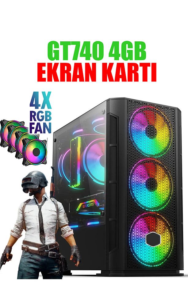 Nx10 (GTA 5) I5 3470,16gb Ram,256gb Ssd,4gb Gt740 Ekran Kartı,24'curved Oyuncu Masaüstü Bilgisayar - 3