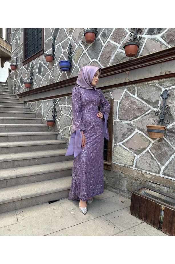 Pıt pıt kumas simli elbise - 4