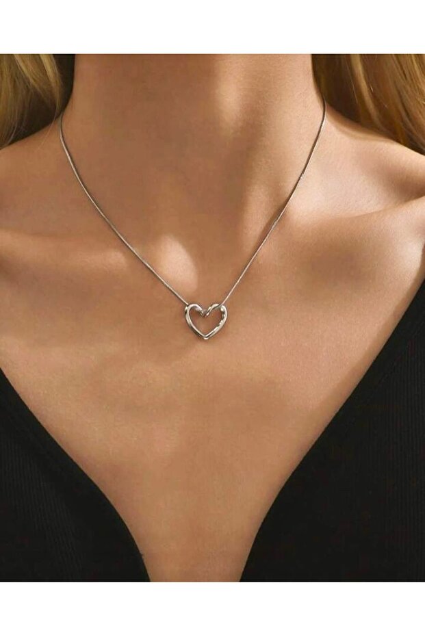 ÇELİK DÜĞÜM KALP KOLYE - 1