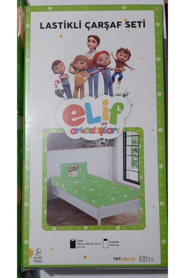 Elif ve Arkadaşları Tek kişilik Nevresim takımı ve lastikli çarsaf set takimi - 3