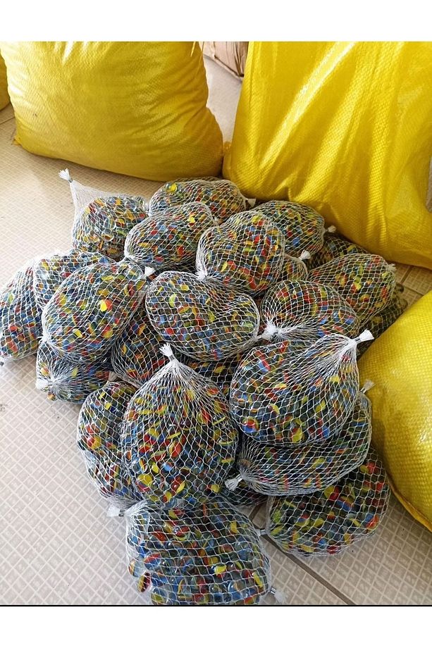 Misket Oyuncak 200 Adet Bilye Cam Saf Ve Çeşitli Oyuncak Seti - 1