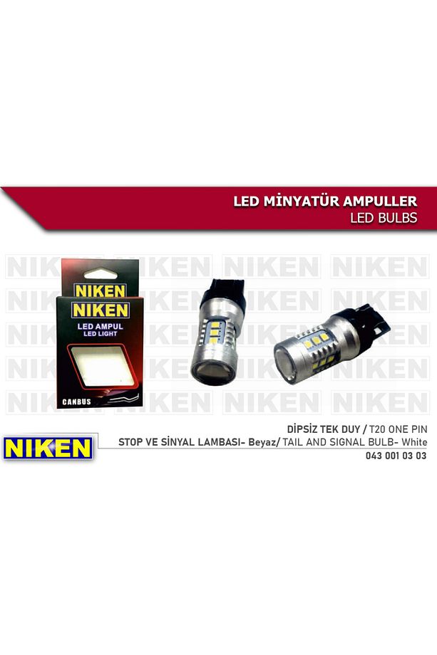 Led Ampul 1016 Dipsiz Tek Duy T20 CanBus Led - 1