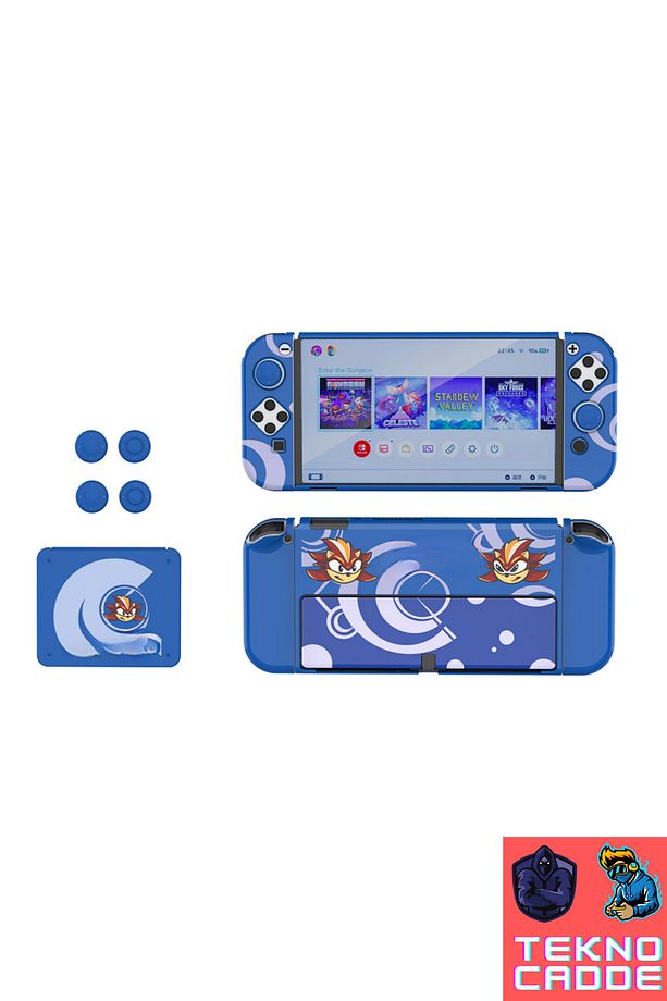 TNS-1192 Switch OLED Standlı Kılıf Analog Yükseltici Koruyucu Kart Kutusu 3in1 KİT - 2