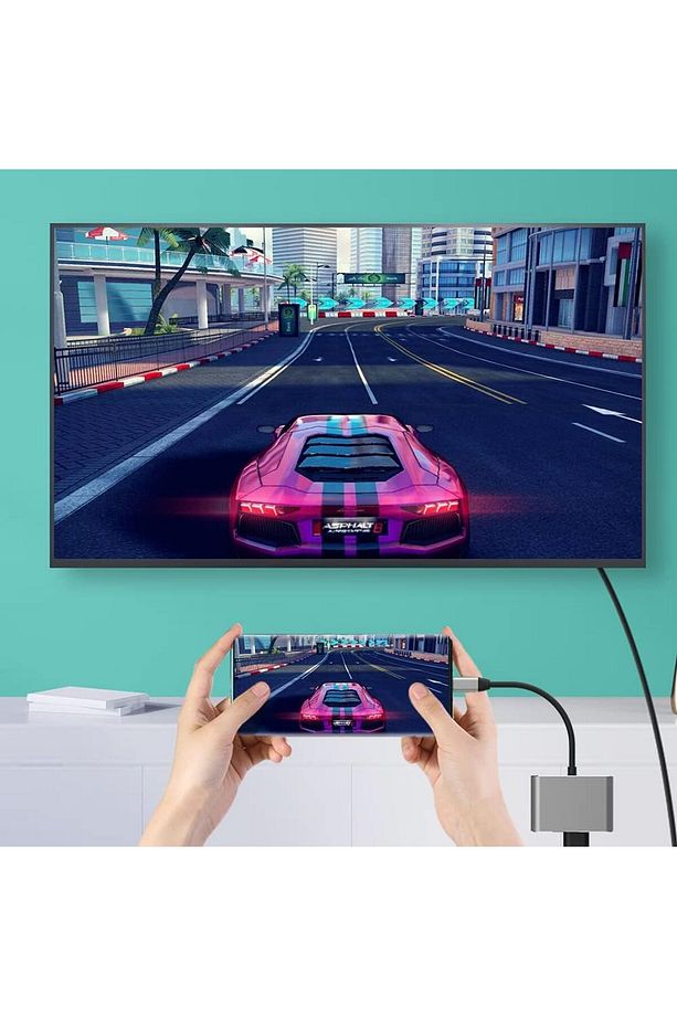 Type-c 3in1 Hdmi 4k Usb 3.0 Görüntü Veri Aktarımı Usb Adaptör Notebook Ve Macbook Ile Uyumlu TC-23 - 2