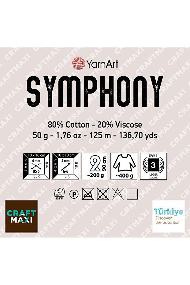 SYMPHONY - EL ÖRGÜ İPİ 2110-SAKS MAVİSİ - 2