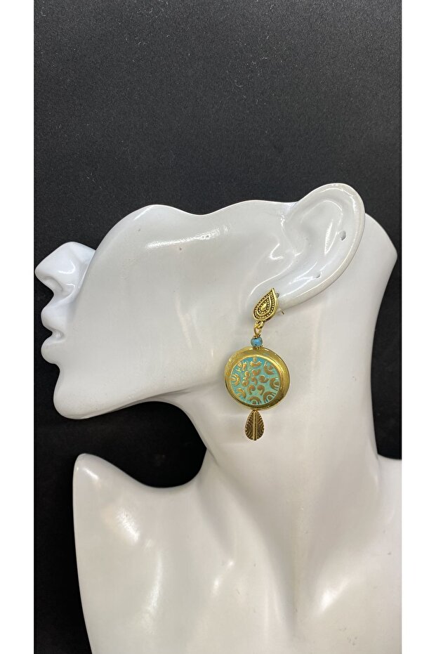 Handmade Ethnic Pattern Brass Women Earrings