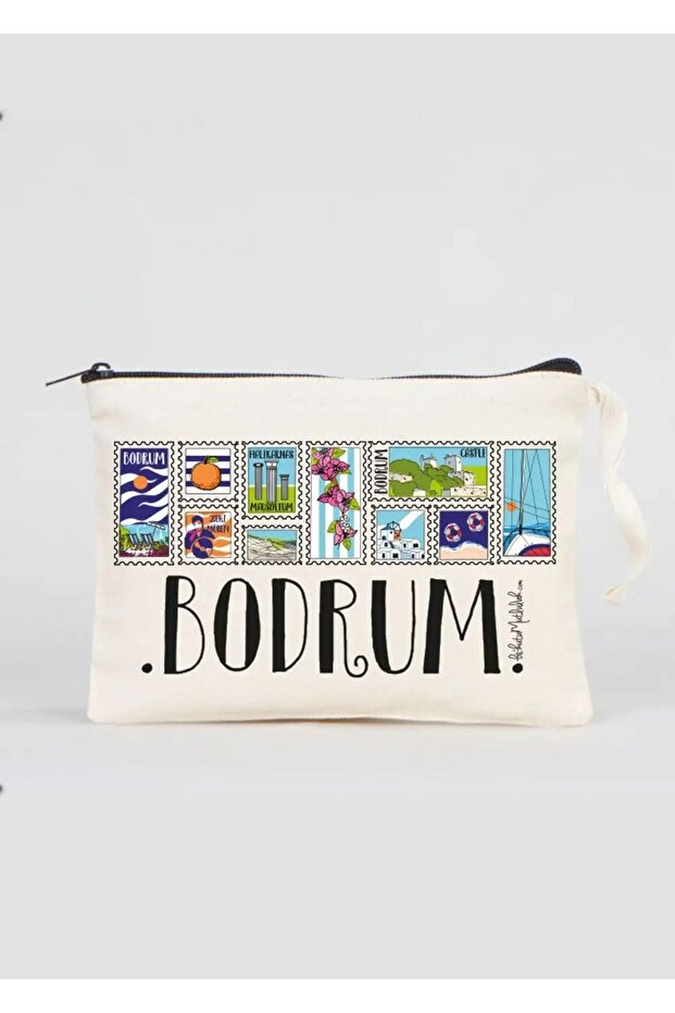 LETTERS TO THE BODRUM SOUVENIR BODRUM MAKEUP BAG CLUTCH PEN HOLDER