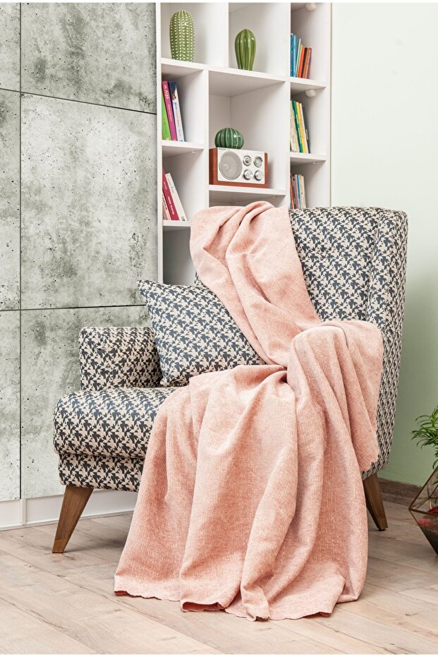 Sofa Cover | Sofa Bed Cover | Sofa Shawl 175X215 Jacquard Non-Slip Sofa Cover | Powder