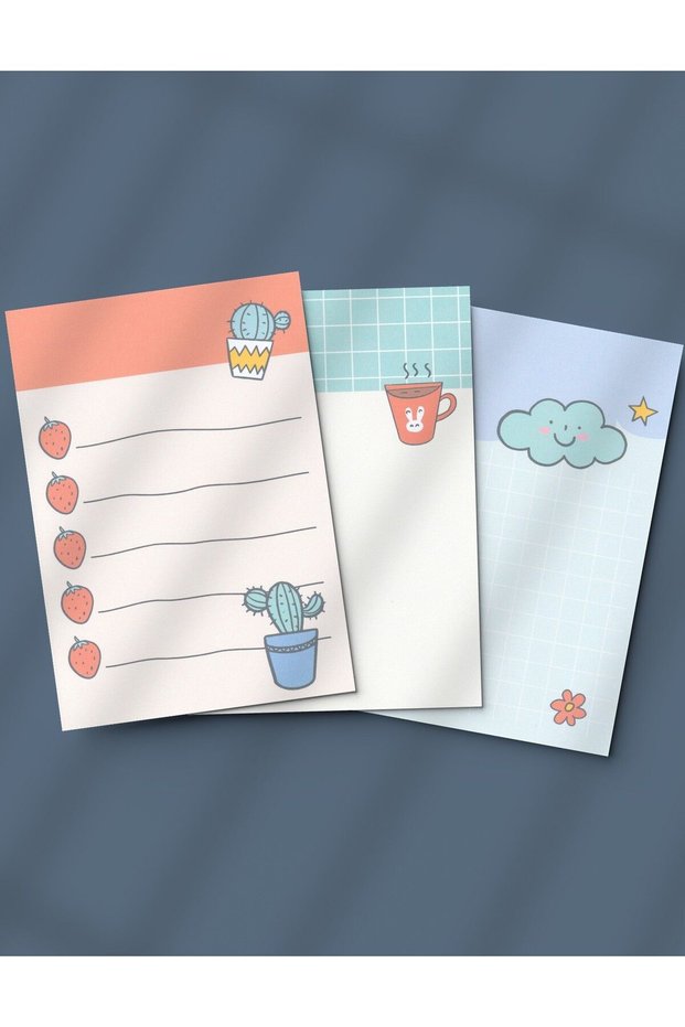 3 Pieces - A6 Size Mini Notepad, Notepad, Memopad, To-Do List, Planner, to Do List