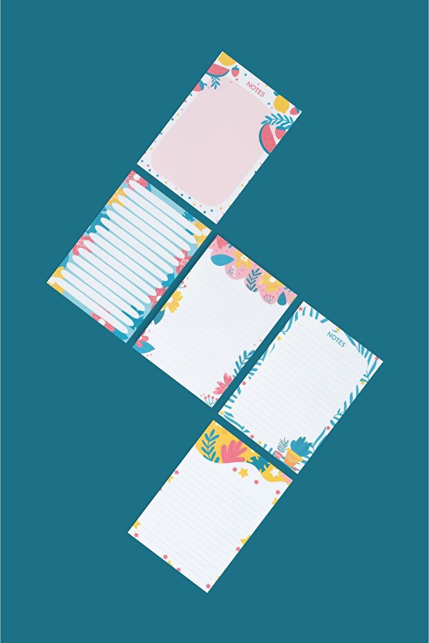 5 Pieces - A6 Size Mini Notepad, Memopad, To-Do List, Planner