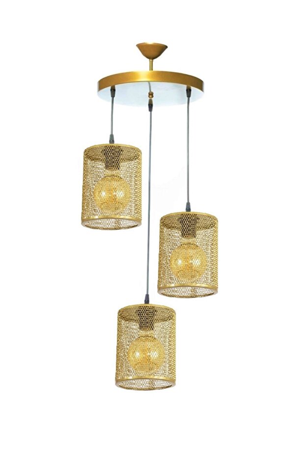 Üçlü Slindir Model Modern Sarkıt Avize - 1