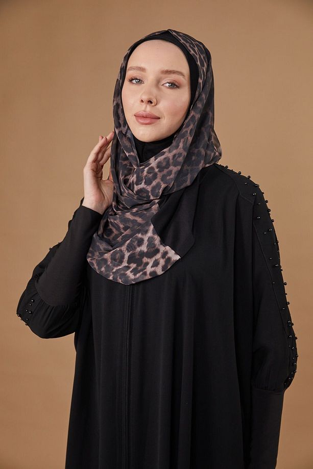 Nirvana Boneli Şal-leopar Koyu Bej - 5