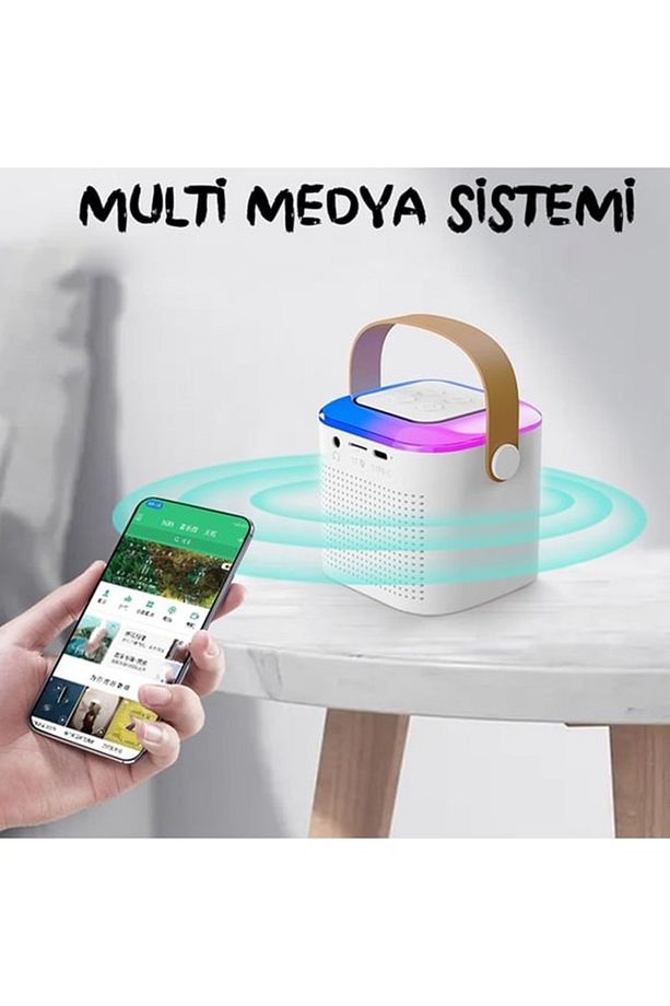 Karaoke Mikrofon Taşınabilir Bluetooth 5 Kablosuz Profesyonel Mini Mikrofon K3 - 3