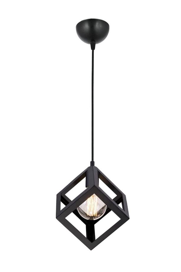 Rustik Retro Model Geometrik Sarkıt Metal Küp Avize - 2