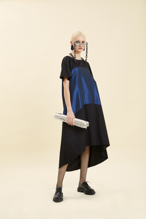 Tafta Detaylı Elbise - 1