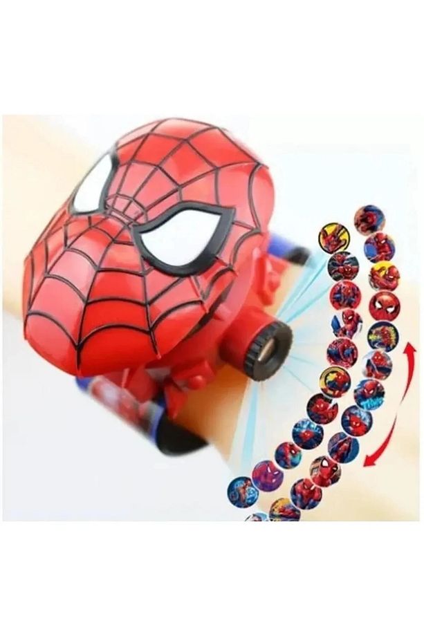 Spiderman Örümcek Adam Projeksiyonlu Saat 24 Farklı Karakteri Duvara Yansıtır - 2
